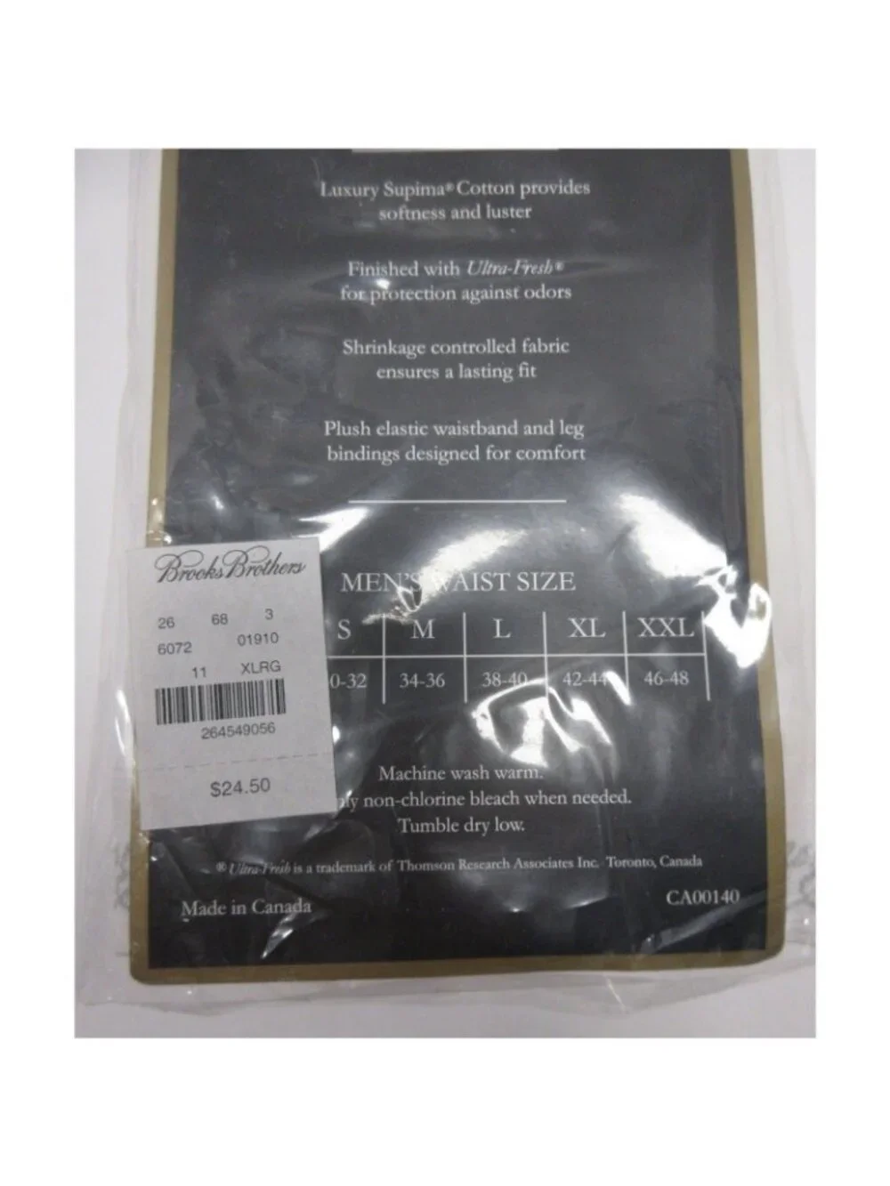 Brooks Brothers Underwear XL 3 Pack Briefs Supima Cotton Comfort NEW